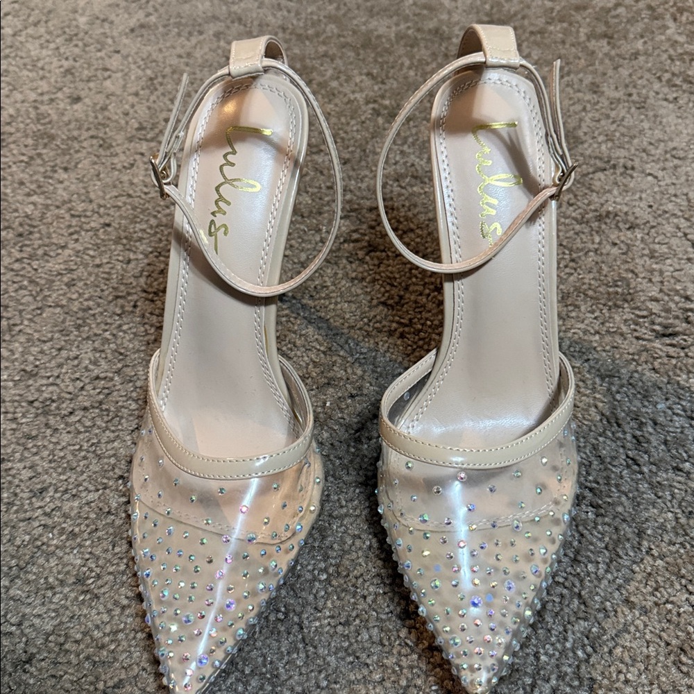 Lulu’s Rhinestone Heels - Picture 2 of 6